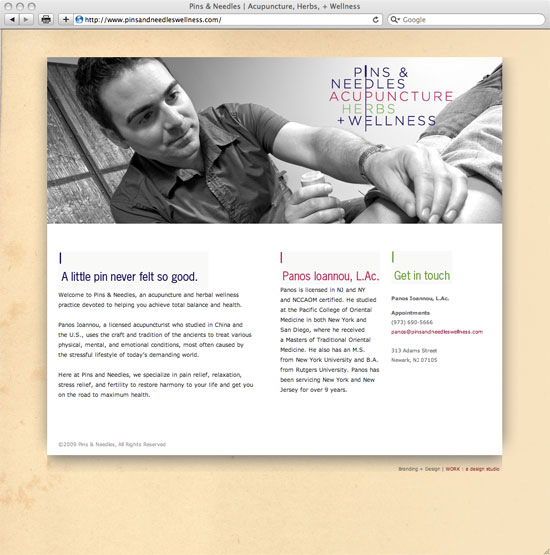 Acupuncture website design by Ande & Partners